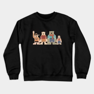 Cute Christmas Postcards - cute Christmas shirt - cute bear family Crewneck Sweatshirt